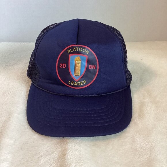 YR Other - Vintage Platoon Leader 2D BN Truckers Cap RARE YR Headwear SnapBack With Pin